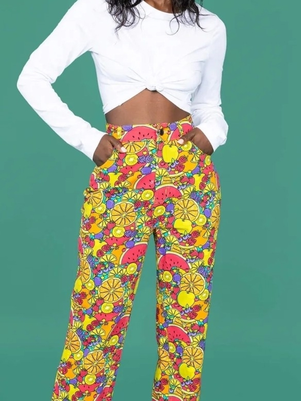 Tutti Frutti Straight Leg High Waisted Jeans